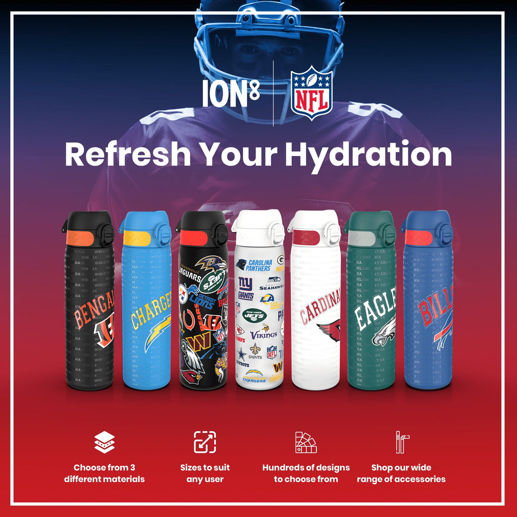 Leak Proof NFL Water Bottle, Stainless Steel, Philadelphia Eagles, 600ml (20oz)