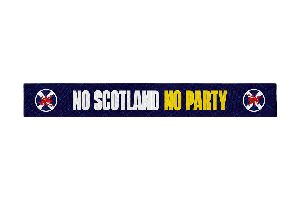 No Scotland No Party - WC26 - Knitted Eyelet Football Scarf