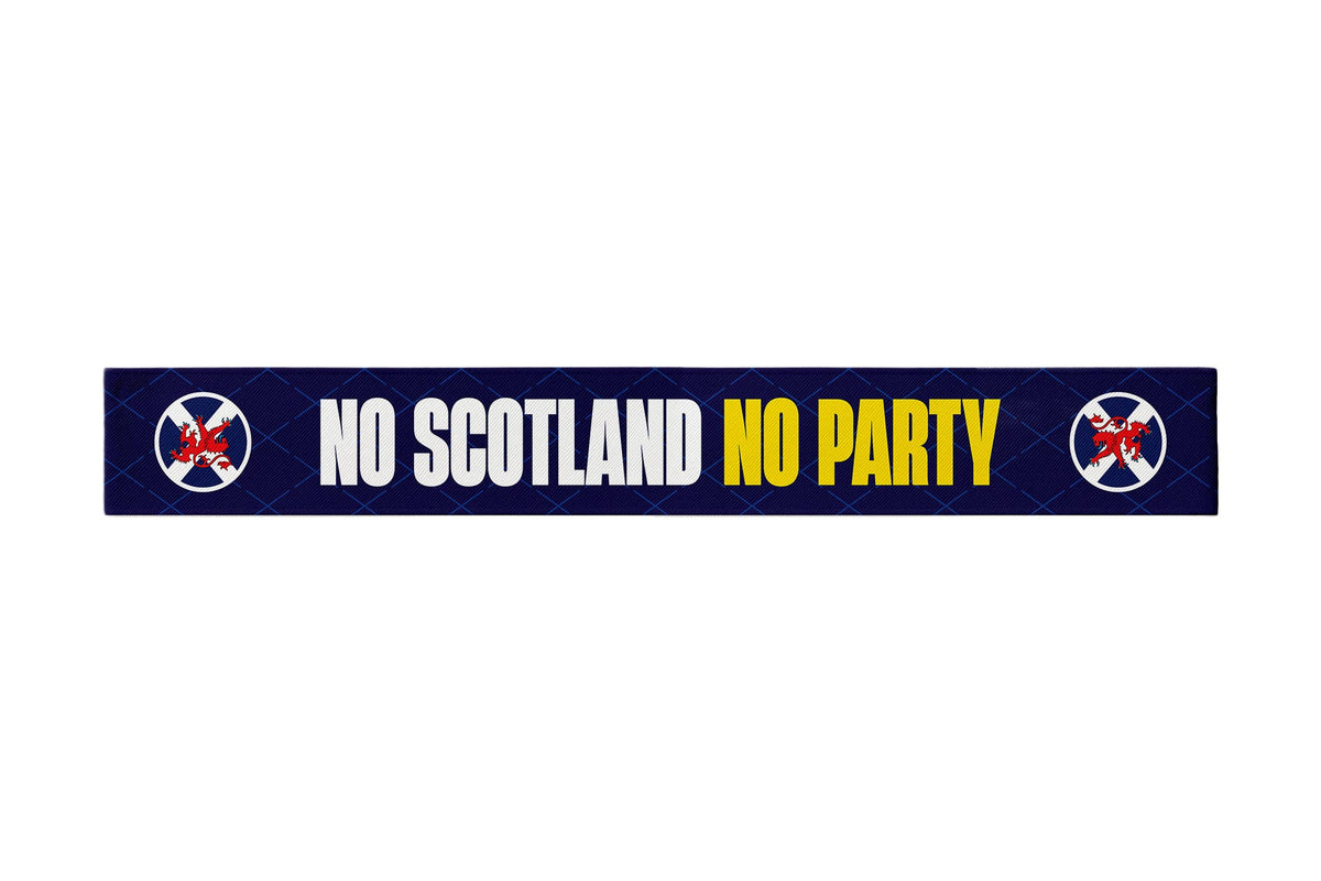 No Scotland No Party - WC26 - Knitted Eyelet Football Scarf