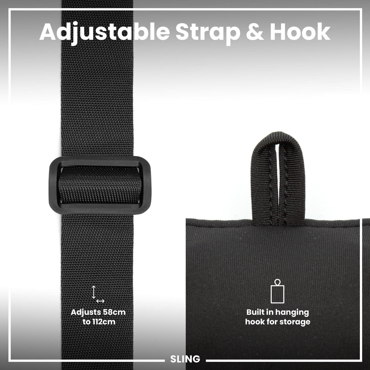Lightweight, Sling Bottle Bag, Black