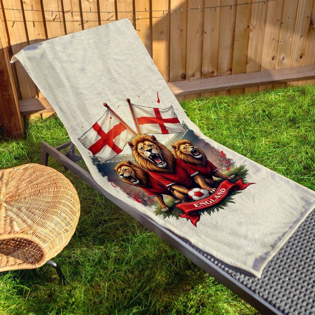 England Football - 3 Lions - Beach Towel