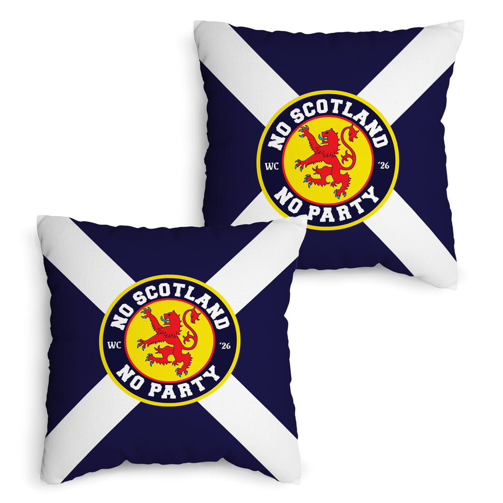 No Scotland No Party - Saltire - Cushion - 18"