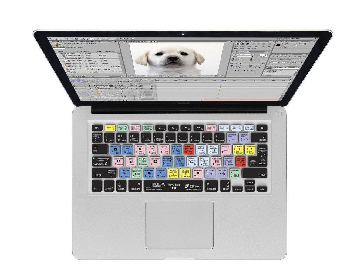 Adobe After Effects Keyboard Covers for MacBook and iMac