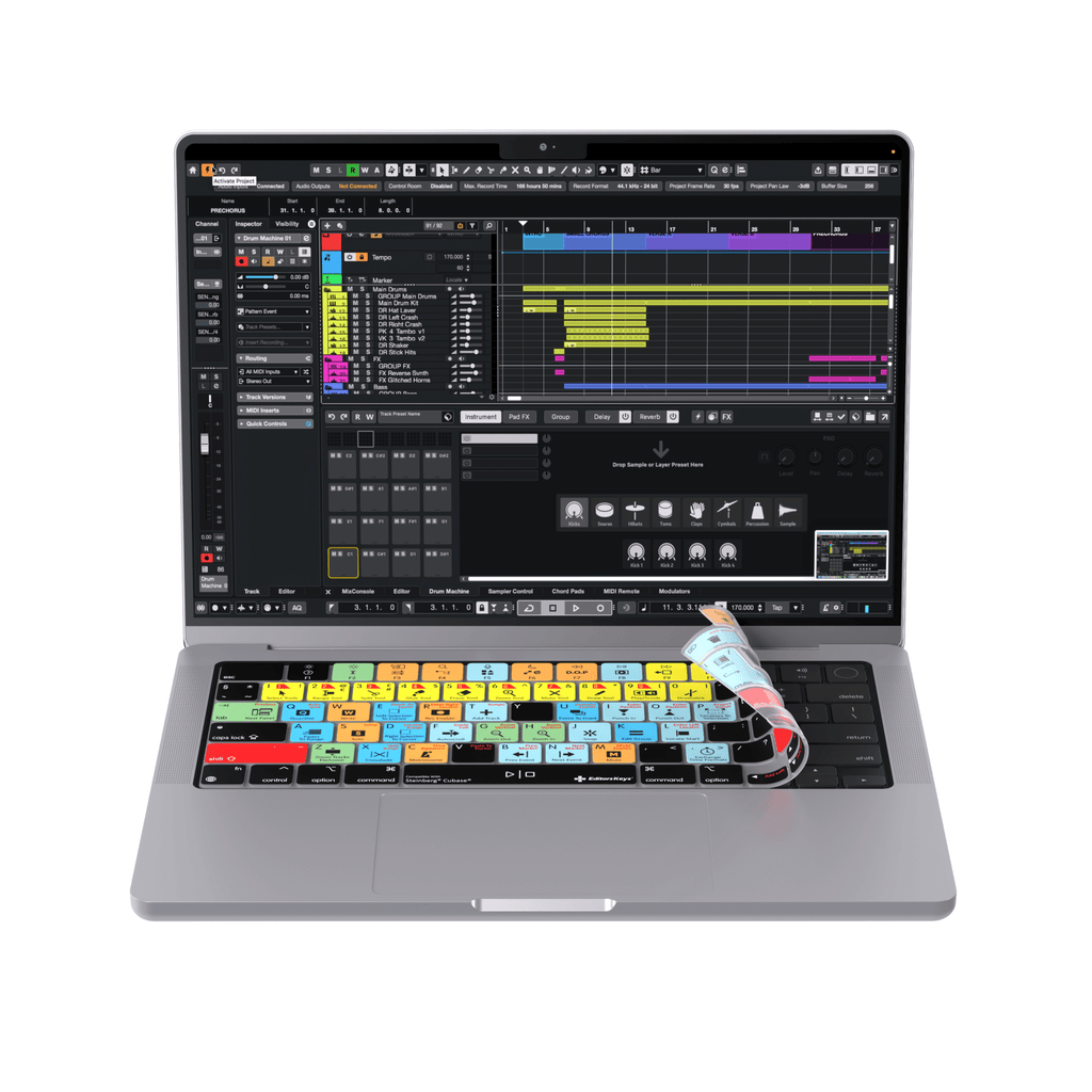 Keyboard Cover designed for Steinberg Cubase | for MacBook and iMac