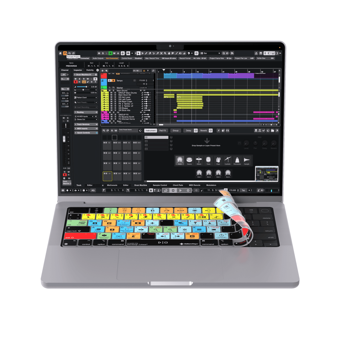 Keyboard Cover designed for Steinberg Cubase | for MacBook and iMac