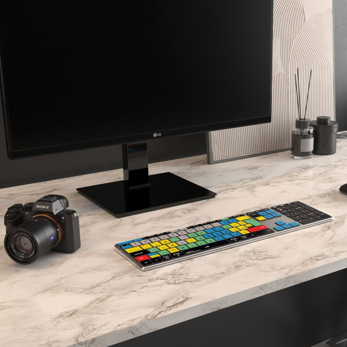 Adobe Premiere Keyboard | AB10 Backlit | Wired & Wireless | Mac & PC