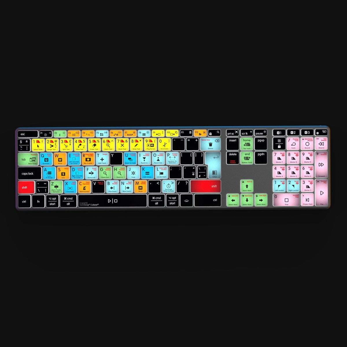 Cubase Compatible Keyboard | AB10 Backlit | Wired & Wireless | Mac & PC