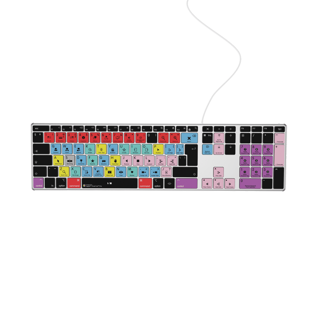 Final Cut Pro Keyboard | AB10 Backlit | Wired & Wireless | Mac