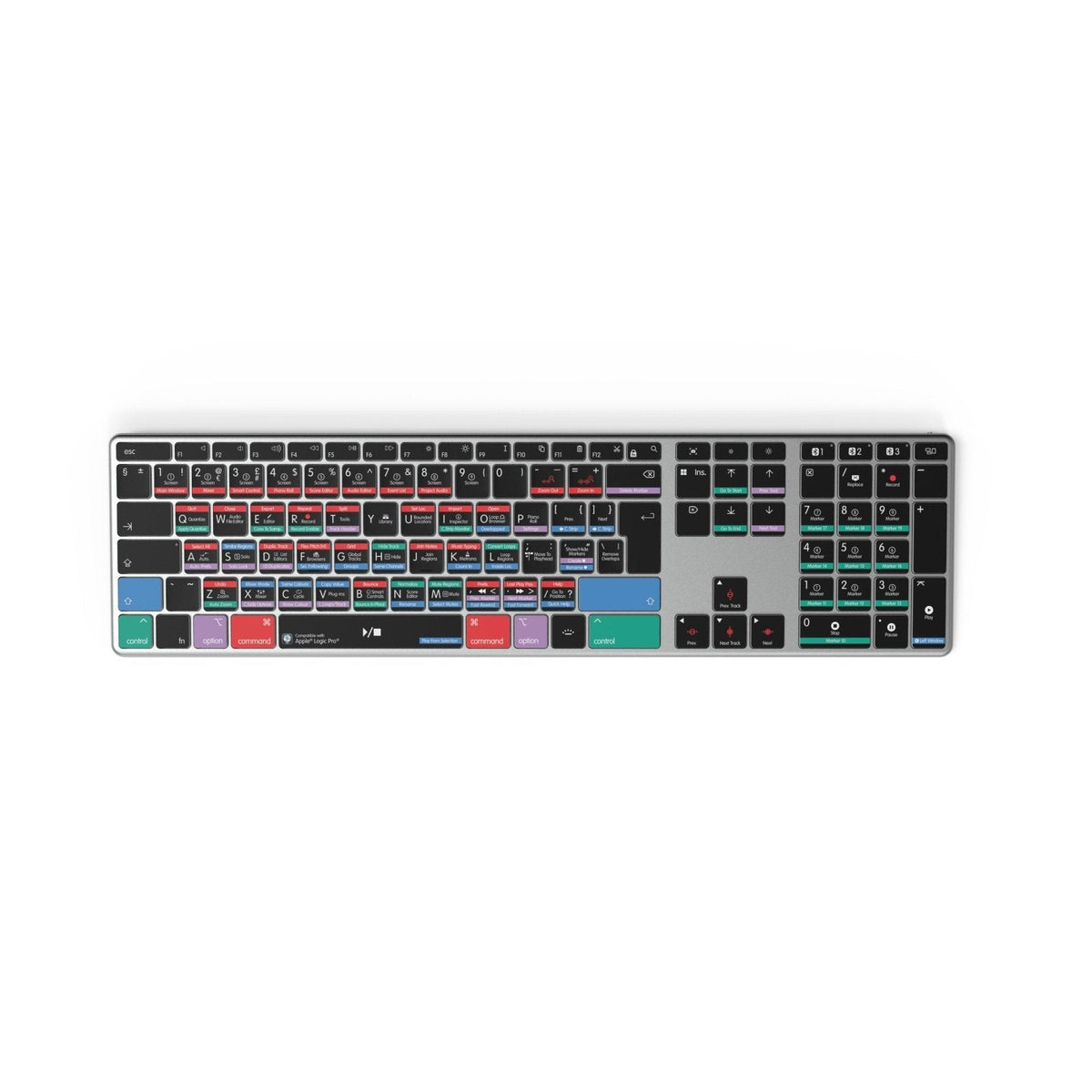 Logic Pro Keyboard | AB10 Backlit | Wired & Wireless | Mac