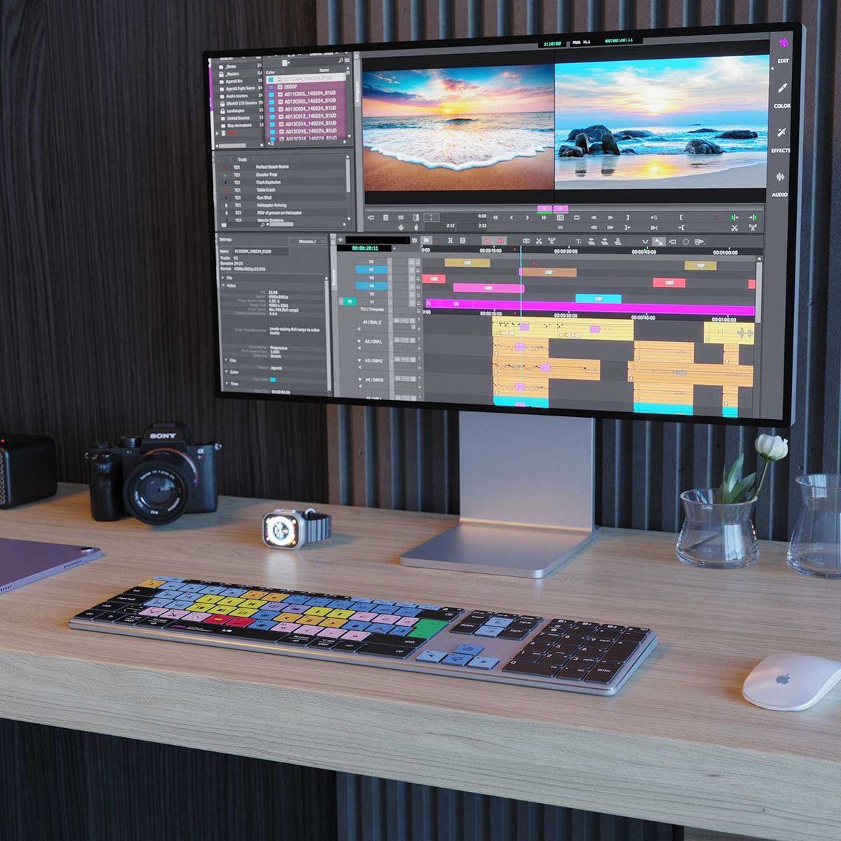 Avid Media Composer Keyboard | AB10 Backlit | Wired & Wireless | Mac & PC